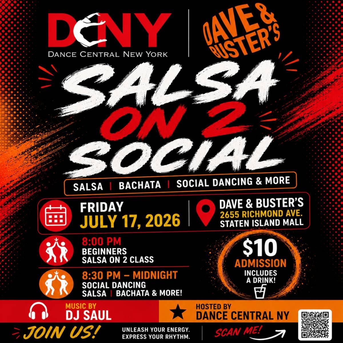 Latin Dance Night at Dave & Buster’s Staten Island