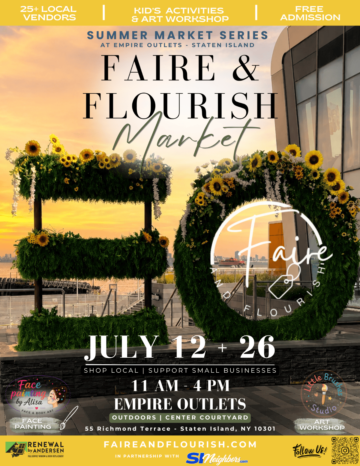 Faire and Flourish Market at Empire Outlets (After Party at Empire Beer Garden @4:45pm)