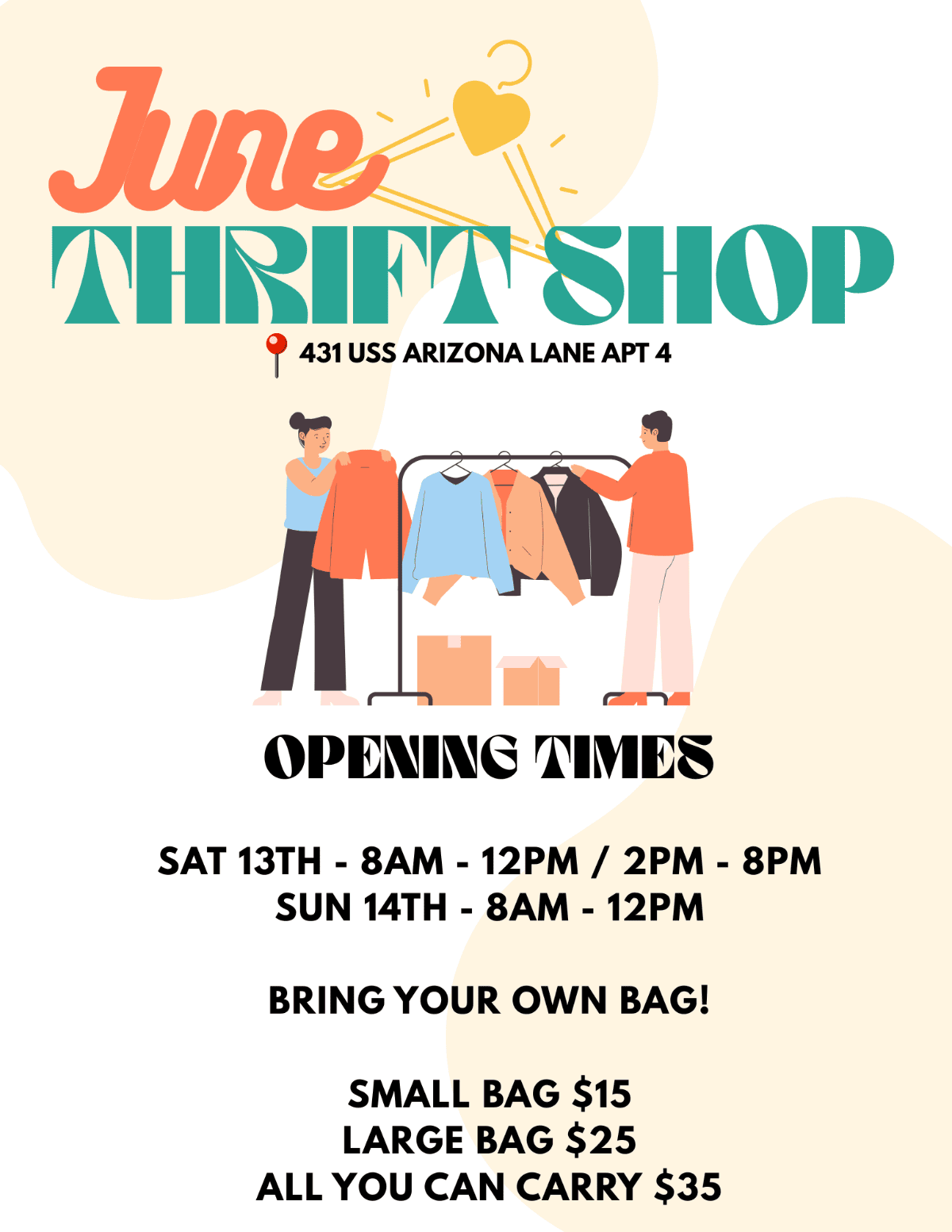 Pop Up Thrift Shop!